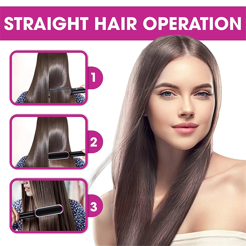 2-in-1 Ionic Hair Straightening & Styling Brush